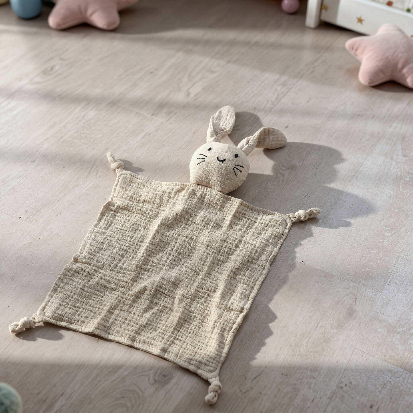Hasen-Kuscheltuch – Weiches Musselin Spucktuch für Babys