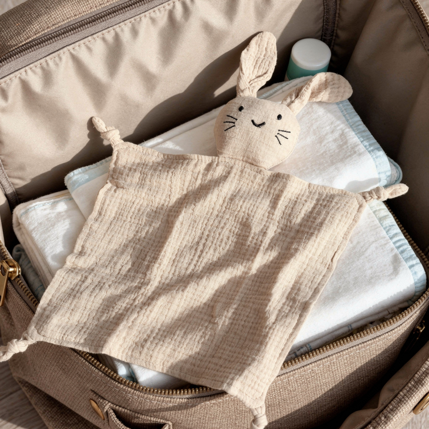 Hasen-Kuscheltuch – Weiches Musselin Spucktuch für Babys