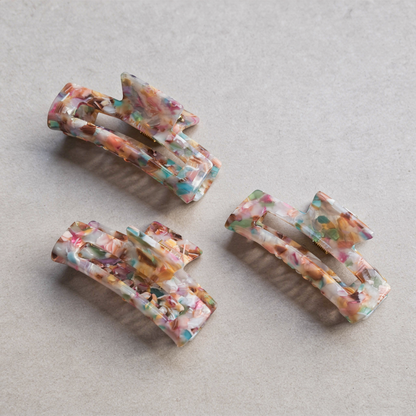 Haarclip "Blossom" – Bunter Acetat Haarclip für stilvolle Frisuren