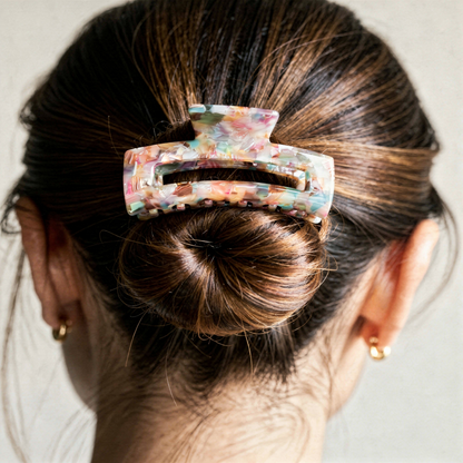Haarclip "Blossom" – Bunter Acetat Haarclip für stilvolle Frisuren