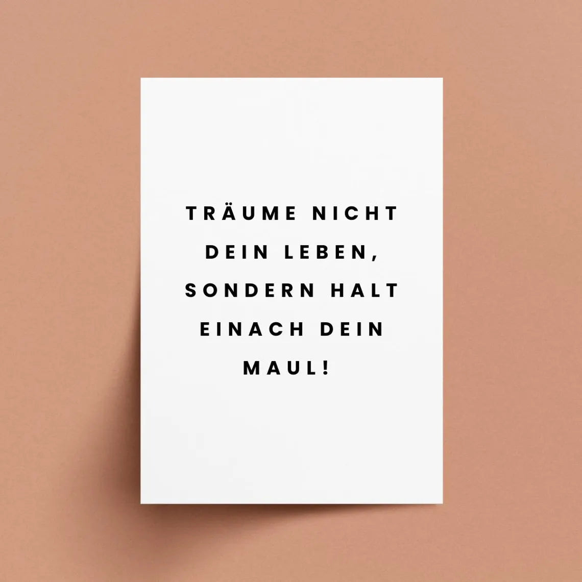 Postkarte Träume nicht dein Leben