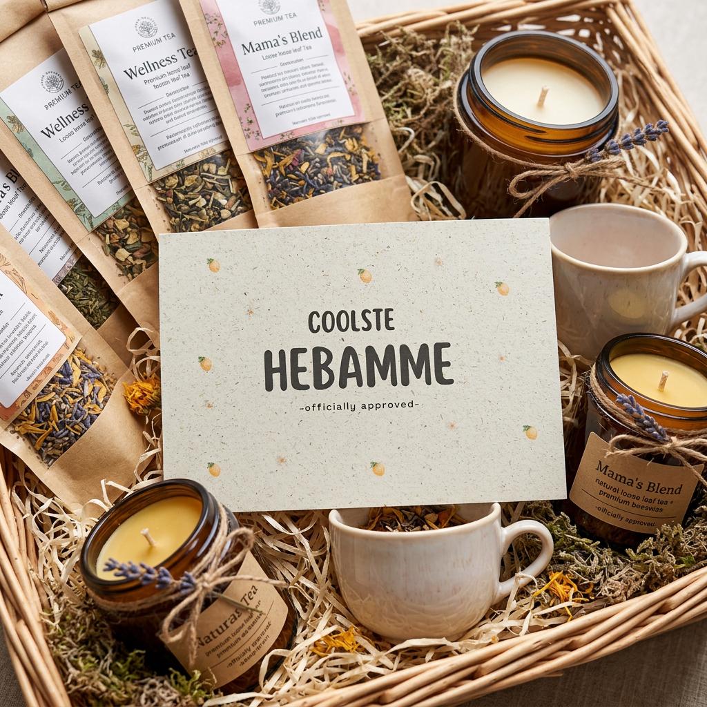 Coolste Hebamme Karte A6 aus Graspapier