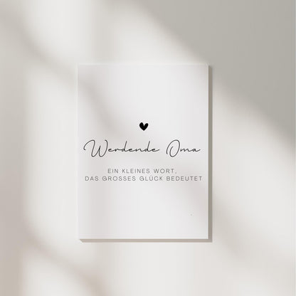 Postkarte A6 "Werdende Oma“