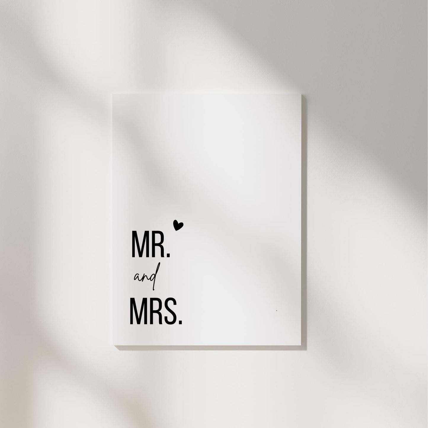 Minimalistische Glückwunschkarte zur Hochzeit