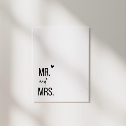 Minimalistische Glückwunschkarte zur Hochzeit