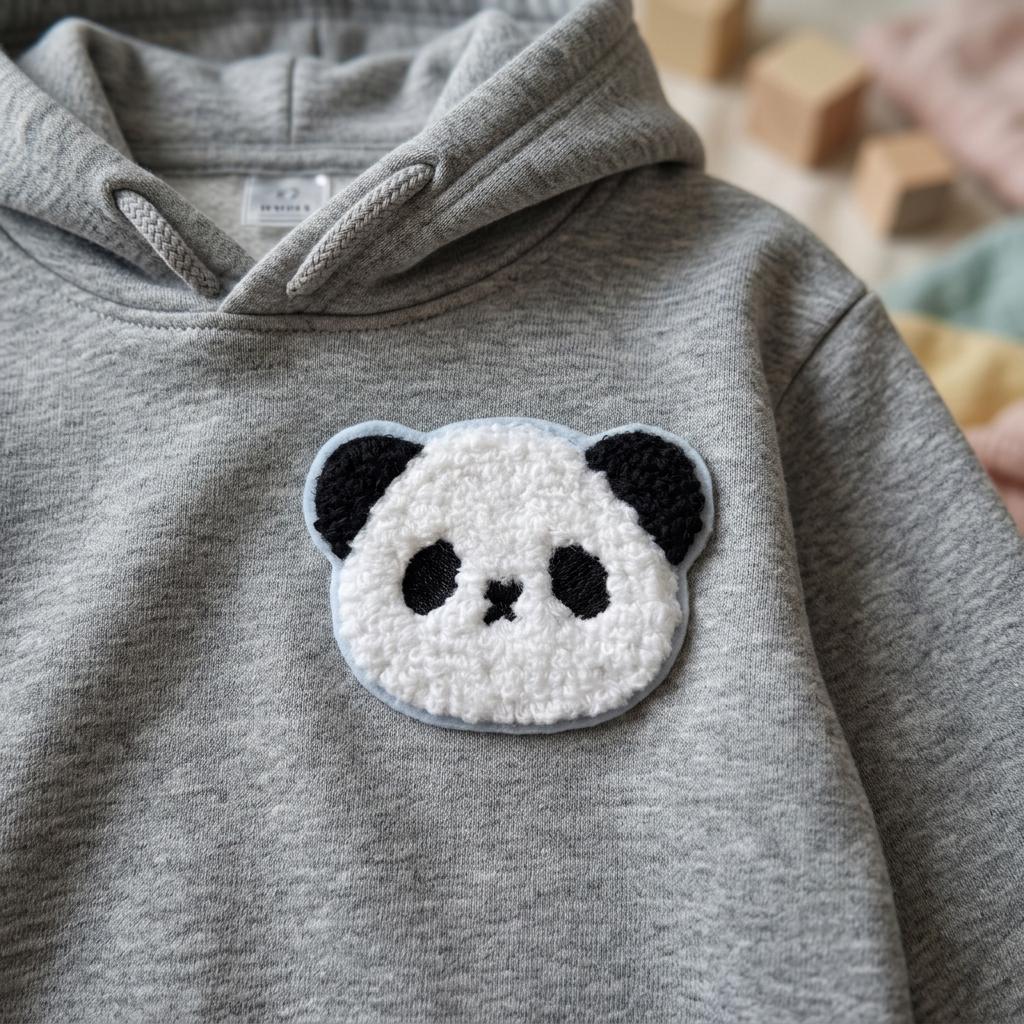 Panda Bügelpatch für Kinder – süßer Aufnäher zum Aufbügeln