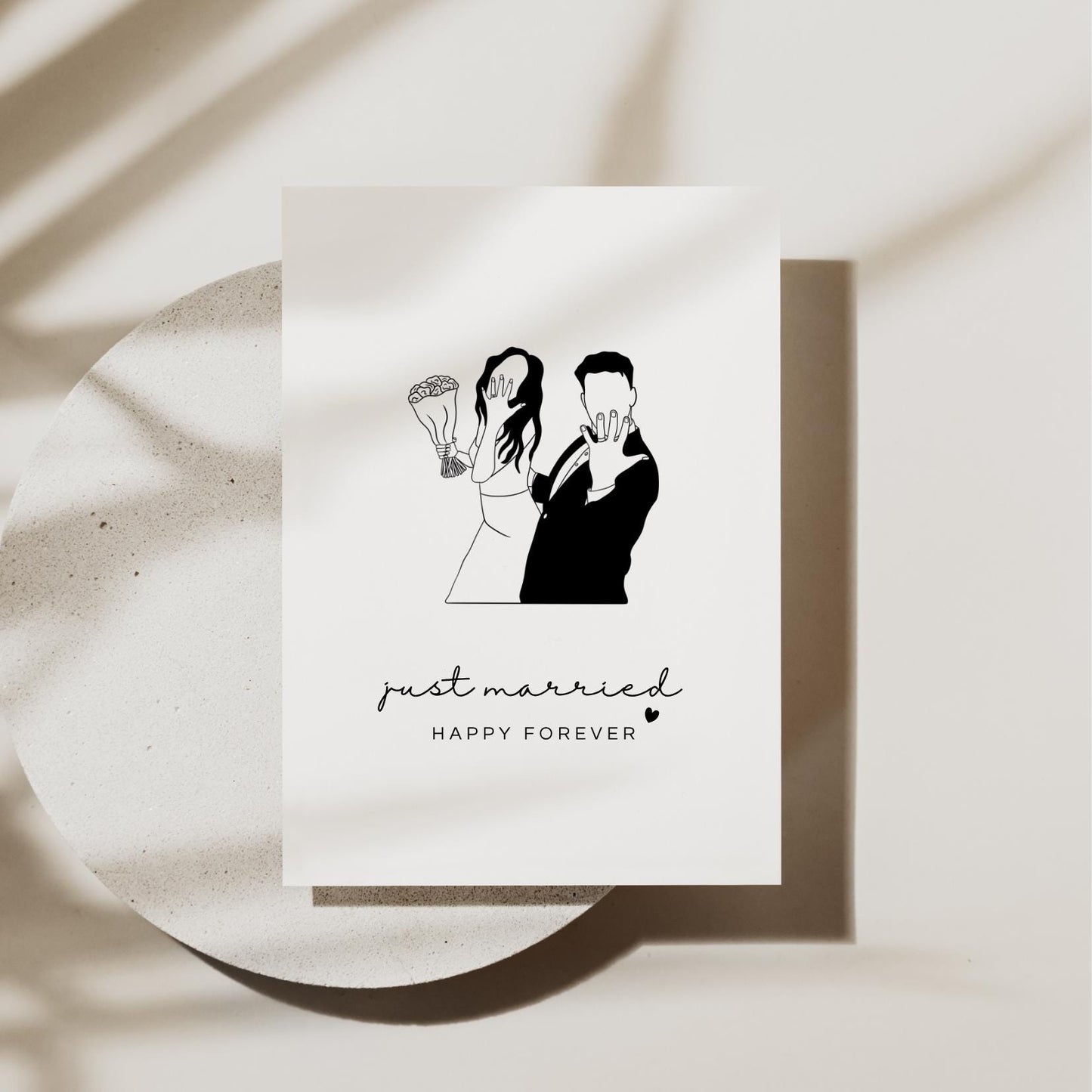 Just Married  Glückwunschkarte zur Hochzeit