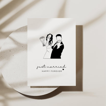 Just Married  Glückwunschkarte zur Hochzeit