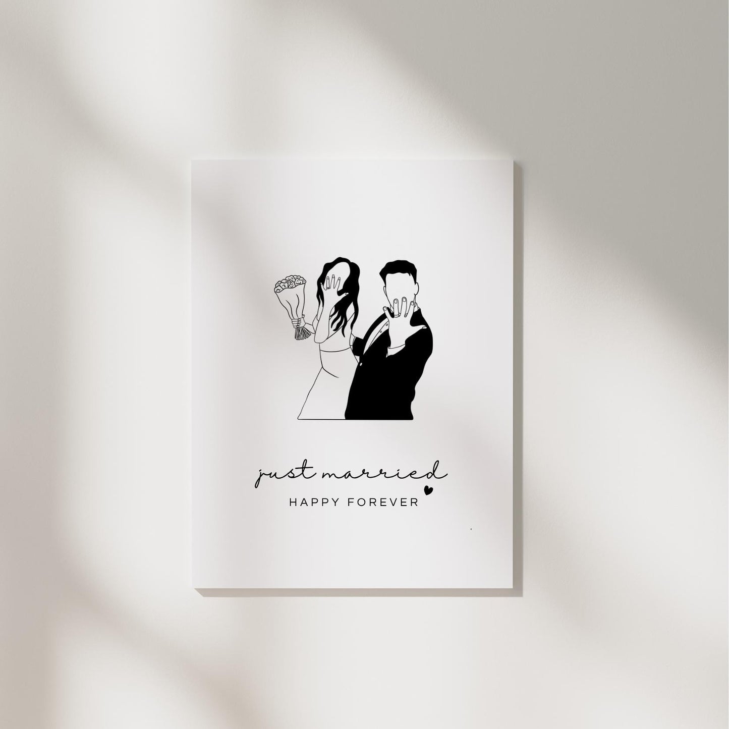 Just Married  Glückwunschkarte zur Hochzeit