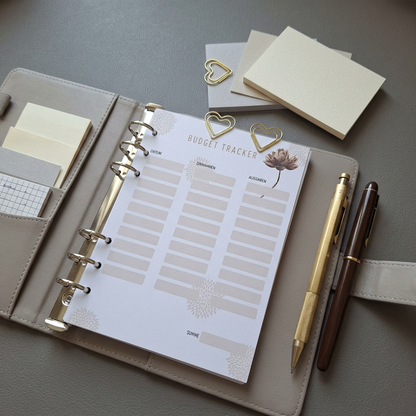 Budget Tracker A6 – Einnahmen & Ausgaben einfach im Blick behalten