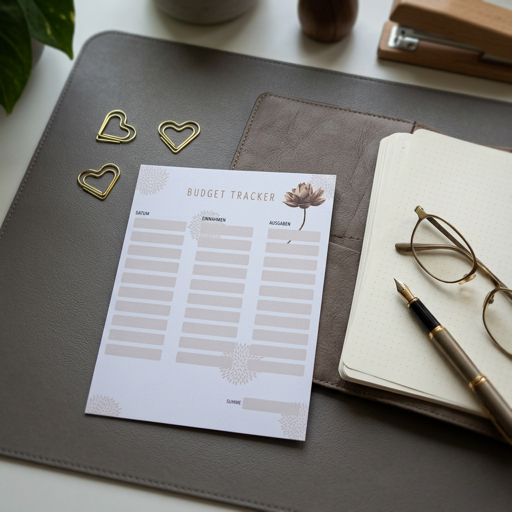 Budget Tracker A6 – Einnahmen & Ausgaben einfach im Blick behalten