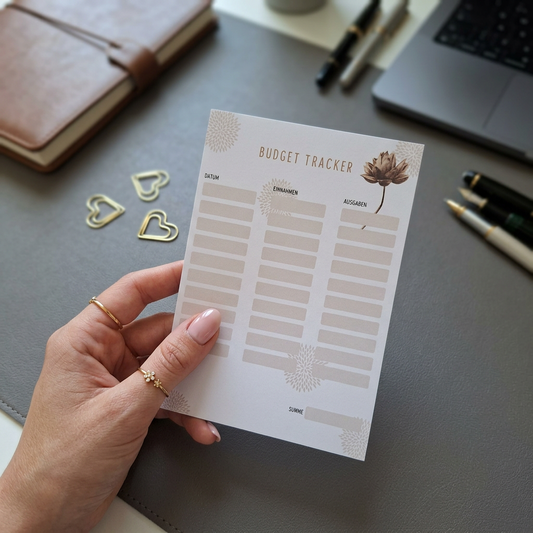 Budget Tracker A6 – Einnahmen & Ausgaben einfach im Blick behalten
